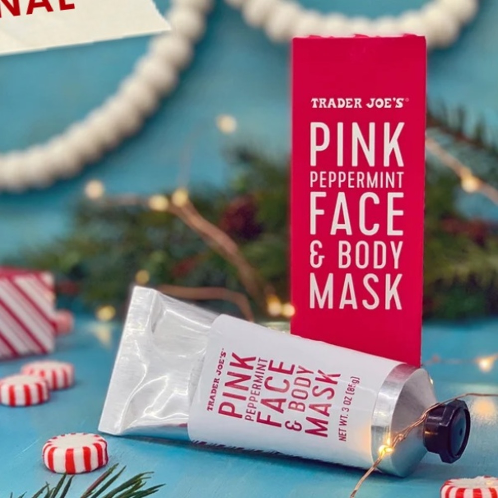 ❤️ Trader Joe’s Pink Peppermint Face & Body Mask New in Box